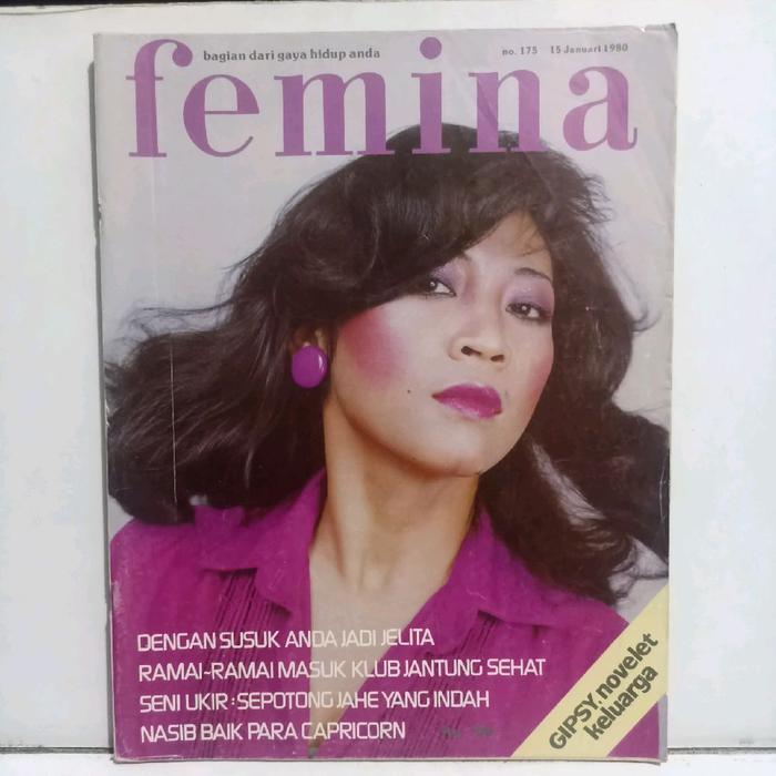 majalah jadul femina 15 Januari 1980 cover Didiet bonus pola busana ada