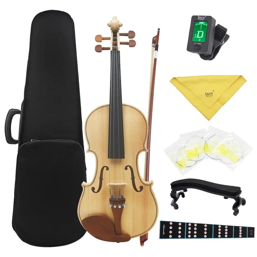 Astonvilla 4/4 Violin Maple Top Acoustic Violin With Case Bow Strings Shoulder Rest Solid Wood Violi