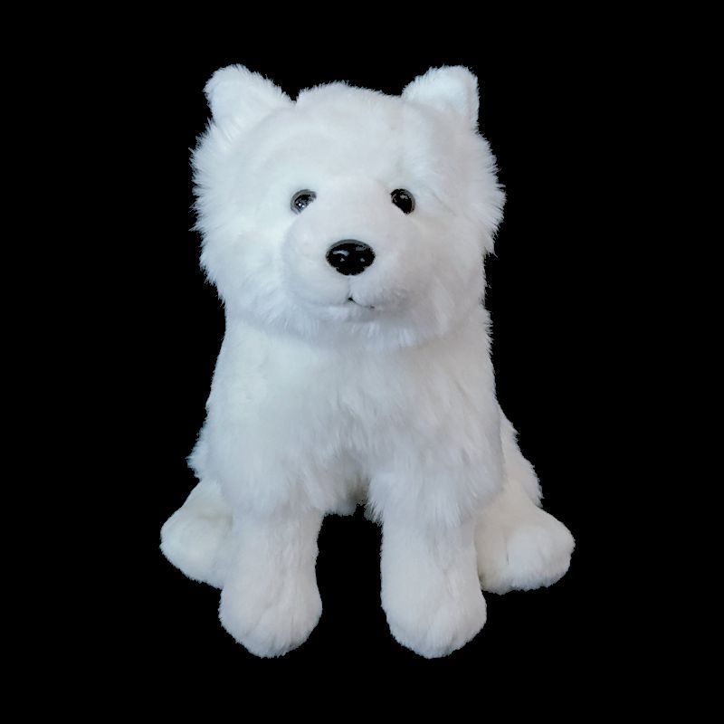 Simulated Samoyed Dog Plush Toys Cute Samoyed Dogs Little White Dog Doll Lifelike Animals Stuffed Do
