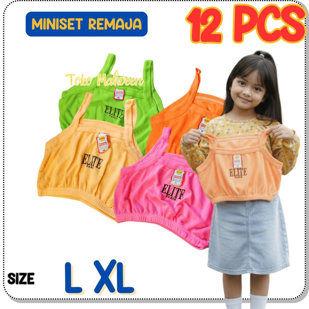 12 PCS MINISET ANAK CEWEK TRAINING BRA ANAK PEREMPUAN NYAMAN ADEM SD SMP ELITE MANIS LUCU