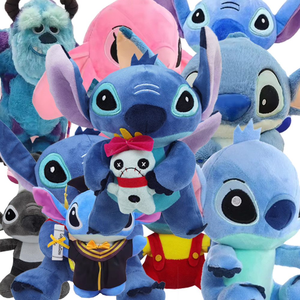 Kawaii Stitch Plush Doll Original Anime Figures Lilo & Stitch Cute Stuffed Toys Movie Peripherals So