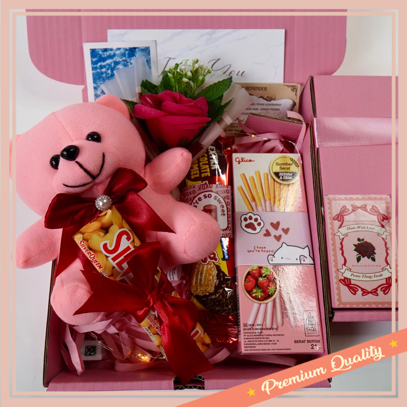 Terbaru Kado Spesial Buat Pacar Valentine Pasangan / Hampers Snack Box Giftbox Kado Pink Series Kado
