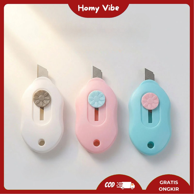 Cutter Mini Isi 2 / Cutter Mini Pisau Kecil Bentuk Awan / Cutter Mini Bentuk Awan / Pisau Pemotong M