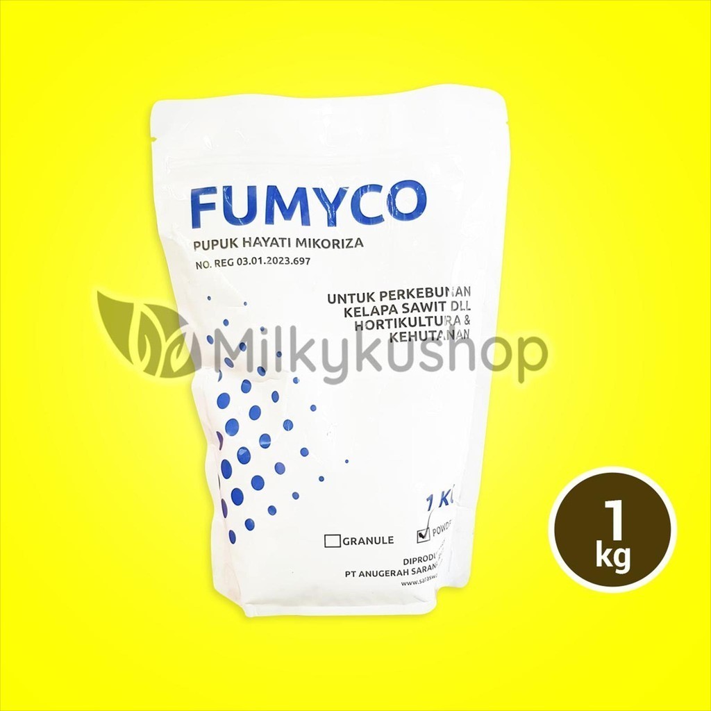 Ready PUPUK FUMYCO POWDER 1 KG KEMASAN PABRIK HAYATI MIKORIZA JAMUR