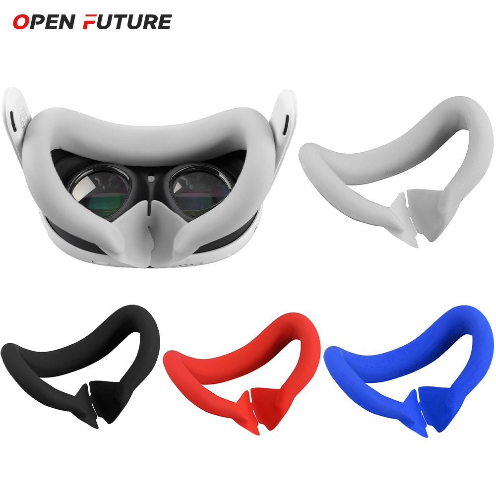 Sweatproof Mask For Meta Quest 3 Facial Interface Silicone Face Mask Cushion Lightproof Mask Face Co