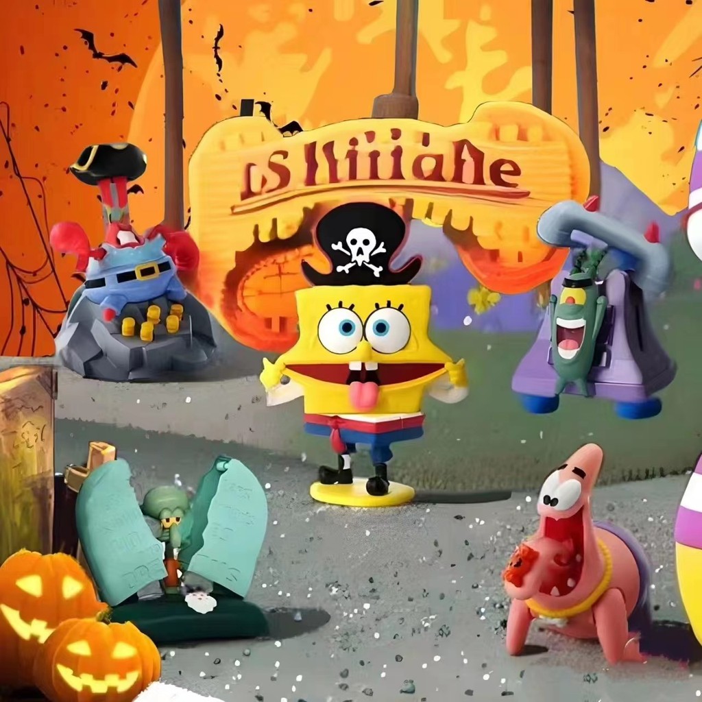 2024 KFC SpongeBob SquarePants Halloween Happy Meal Toys Figure Collectible Toy Desktop Decoration K