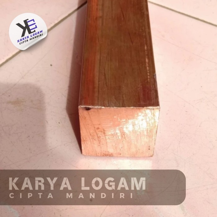As Tembaga kotak 15mm x 15mm x 500mm- tembaga batangan 15mm
