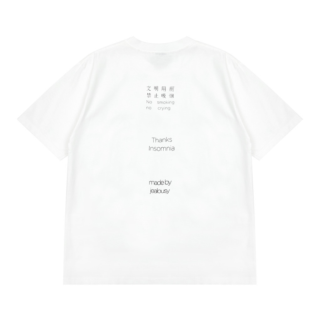 COD Tshirt Typo Kaede Katun Putih Thanksinsomnia