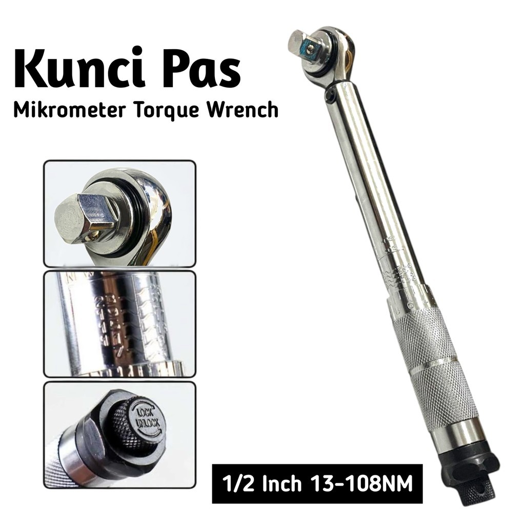 TEKIRO KUNCI TORSI T3000 Kunci momen 70-330Nm 1/2"Dr TEKIRO