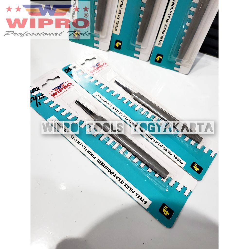 Wipro Kikir Plat Halus 4" 6" / Kikir Gergaji Kayu Wipro / Flat Pointed Wipro ORIGINAL ASLI