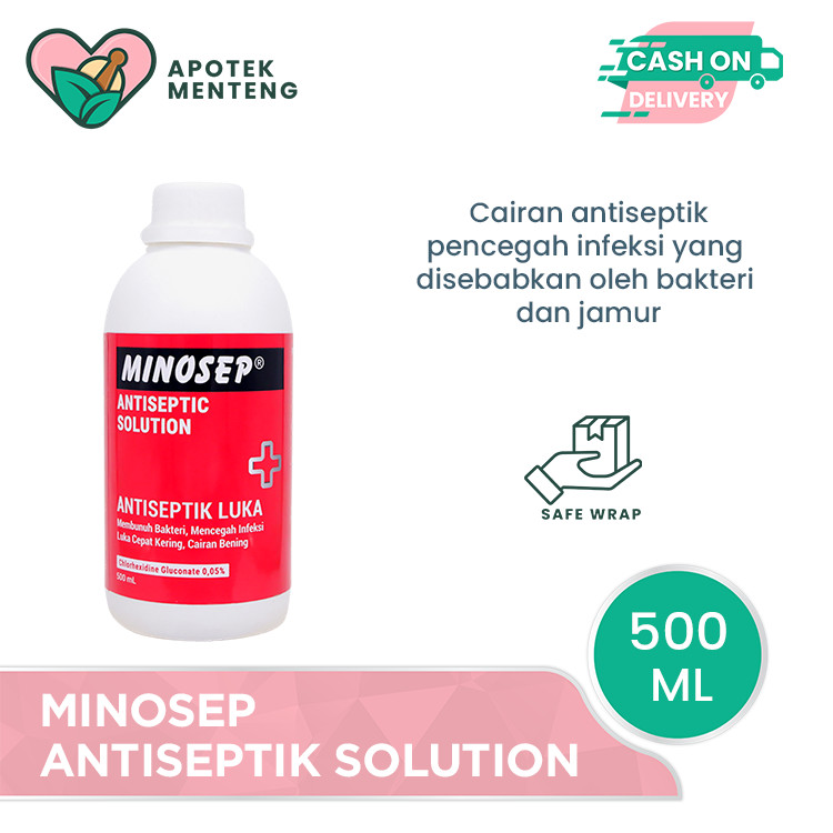 Minosep Antiseptic Solution 500 mL - Obat Luka Antiseptik
