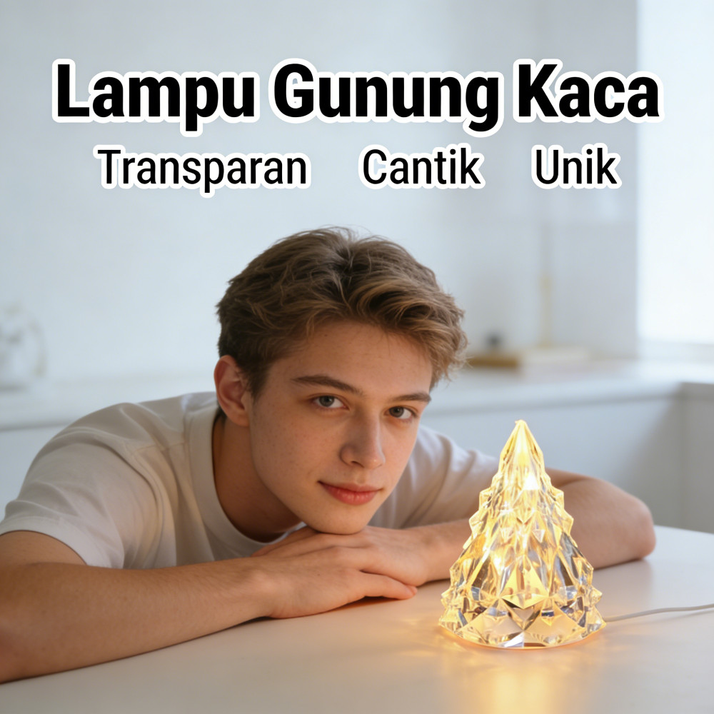 Pajangan Kamar Unik Transparan Lampu Pajangan Meja Dekorasi