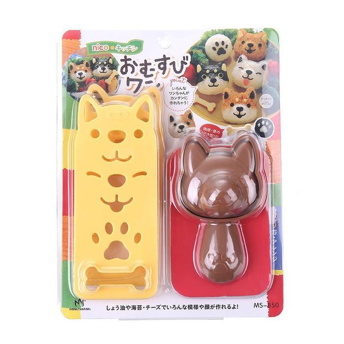Cetakan Sushi Bento Nasi Kepal / Cetakan Nasi Bekal Onigiri Set - Bento Set Dog