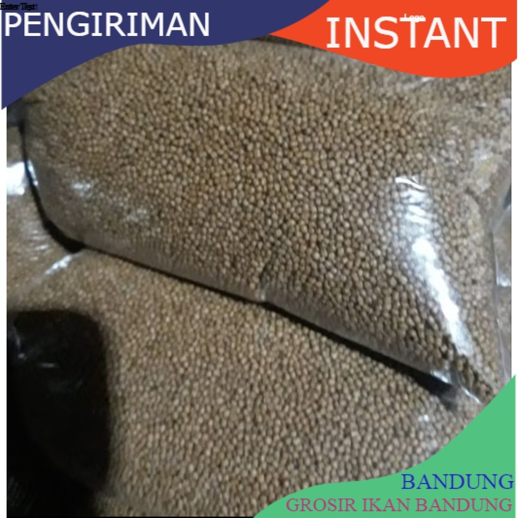 pakan ikan lele , nila , patin ,bawal untuk ikan ukuran kecil uk 1 mm 500 gram