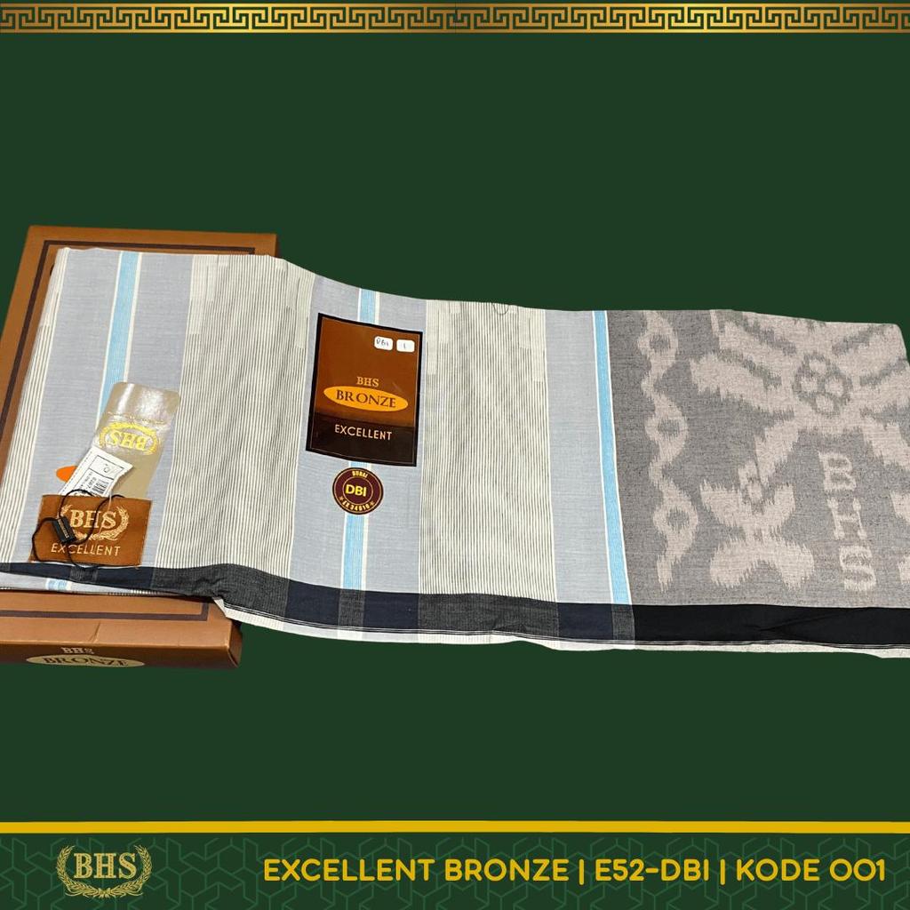 Sarung BHS Excellent Bronze (Grade C) Warna Putih Motif E52 Songket Mix DBI Qatar SCO SCT SGS SGB SG