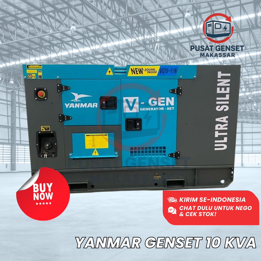 Yanmar Genset Silent 10 Kva Diesel 3 Phase Tipe Ultra Silent Garansi 1 Th Genuine Part | Pusat Tekni
