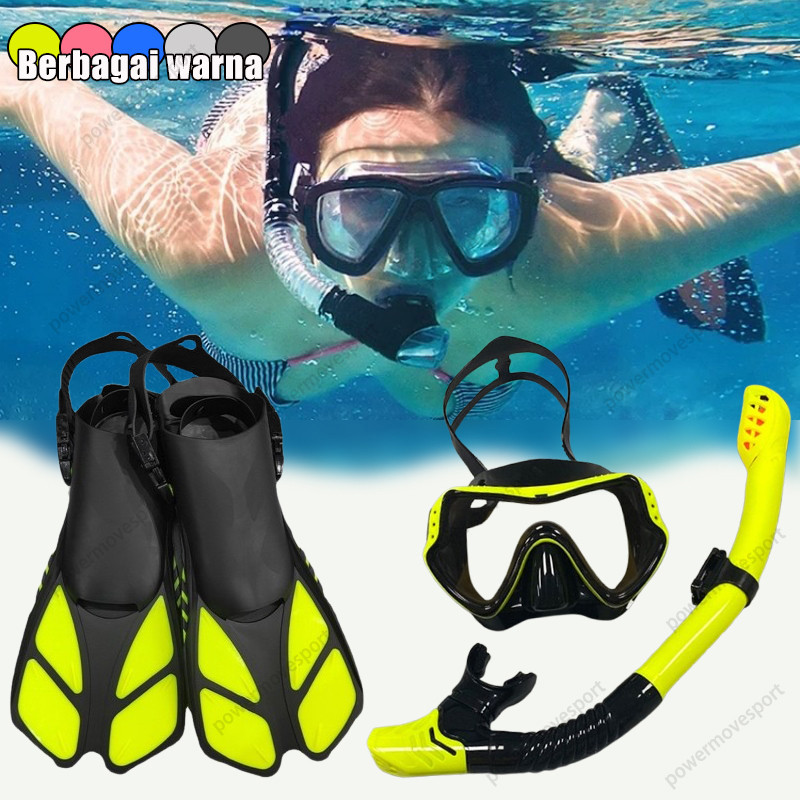 Lengkap Snorkeling SetKacamata Renang Snorkeling PVCDiving Kacamata Selam SnorklingSirip Selam Dewas