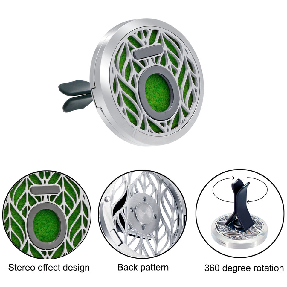 Doterra Car Clip Vent Aromatherapy Air Freshener Diffuser Locket Stainless Steel
