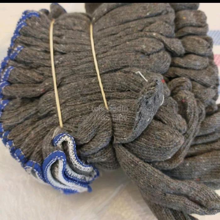 Sarung tangan rajut abu-abu 5 benang 1 bal 50 lusin