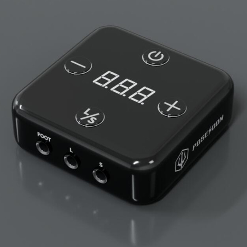 POSEIDON Tattoo Power Supply High Quality Tattoo Power Supply For Tattoo Maine Black Wired High Powe