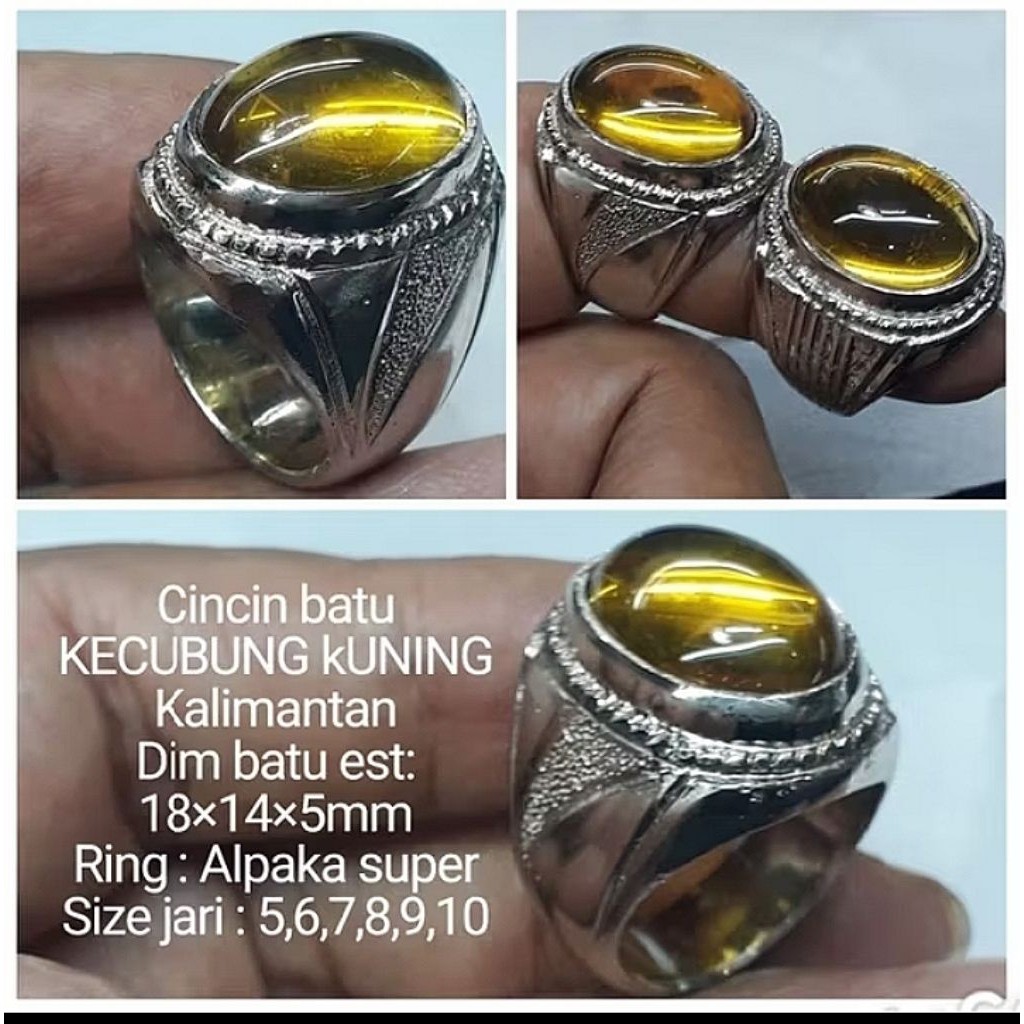 CINCIN BATU KECUBUNG KUNING KALIMANTAN A1