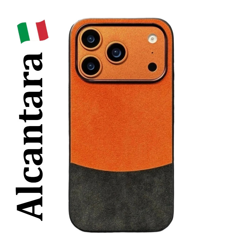 Alcantara Splicing Color Case untuk iPhone 17 Pro Max Air 16e 16 Pro 15 14 Plus 13 12 11 Soft Edge S