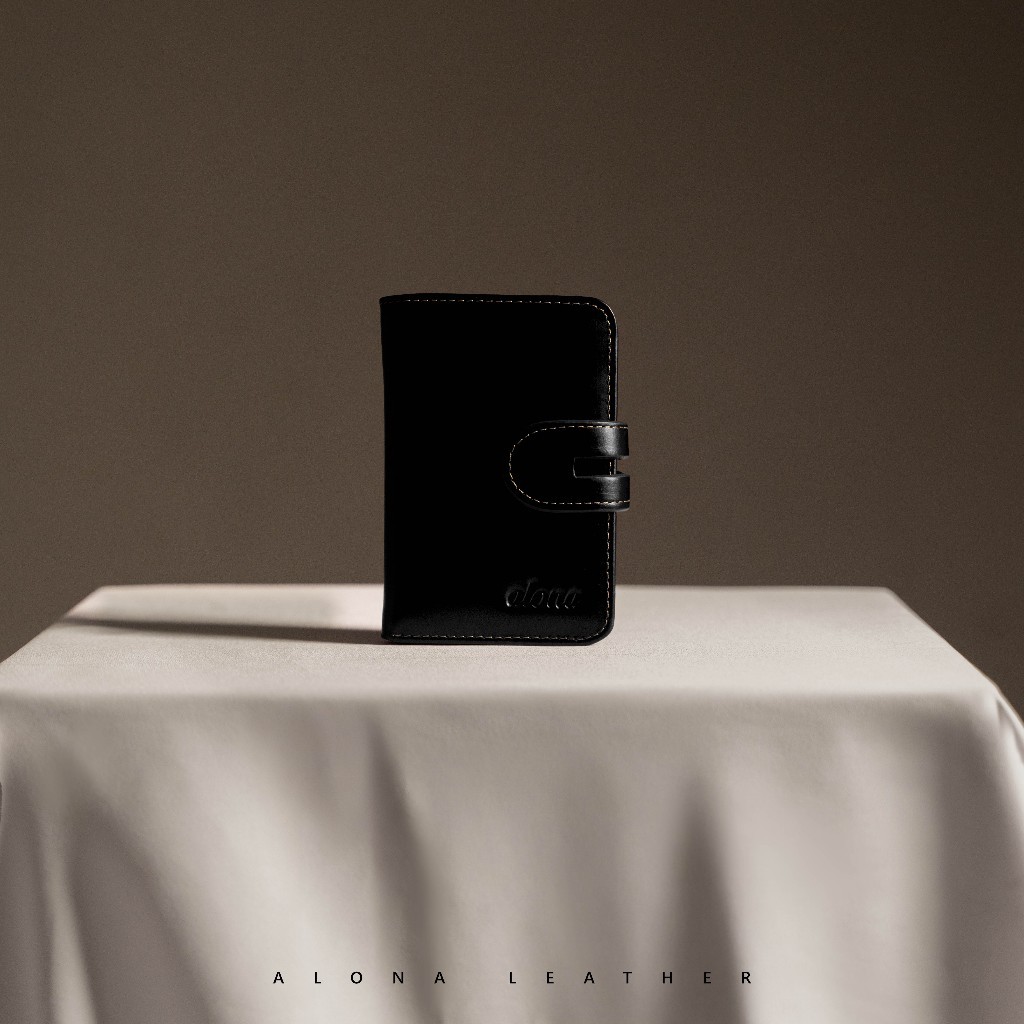 Alona Leather  Lotus Wallet - Dompet Lipat Alona Kulit Sapi Asli