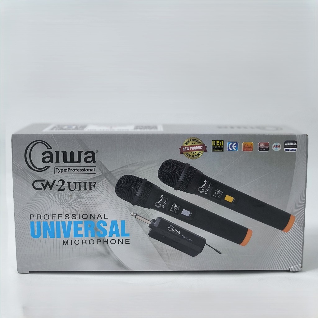 CAIWA AIWA PROFESIONAL MIC MICROPHONE WIRELESS CW2UHF CW 2 UHF MIC BLUETOOTH UNIVERSAL 2 MIC ORIGINA