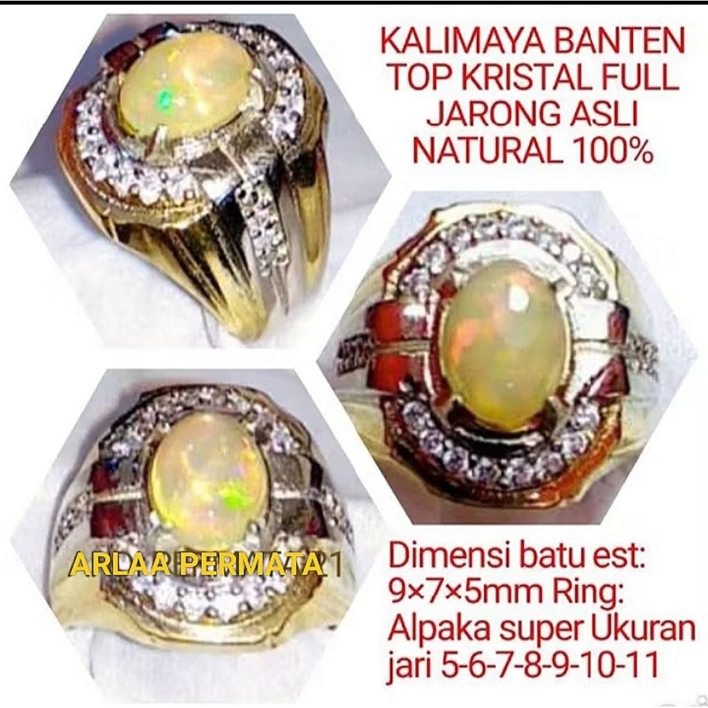 CINCIN BATU KALIMAYA BANTEN TOP CRYSTAL FULL JARONG