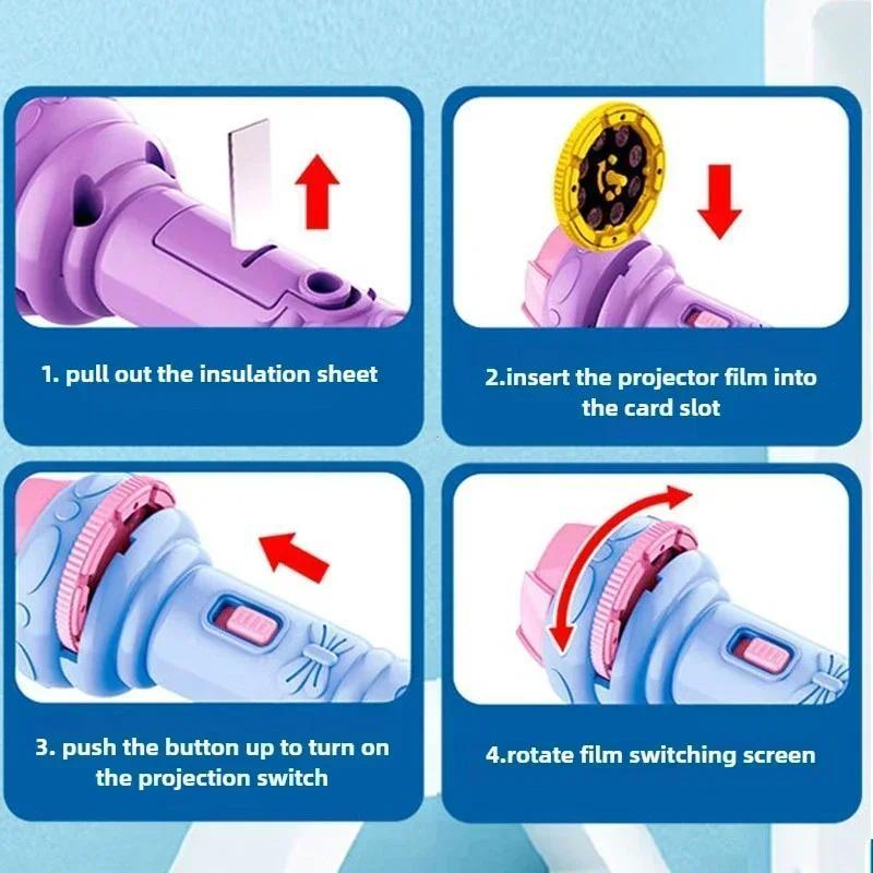 Flashlight Projector Torch Lamp Toys Cute Cartoon Creativity Toys Torch Lamp Flashlight Projector To
