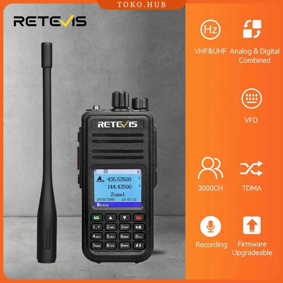 RETEVIS Walkie Talkie Two Way Radio Dual Band Digital Analog 2000mAh - RT3S