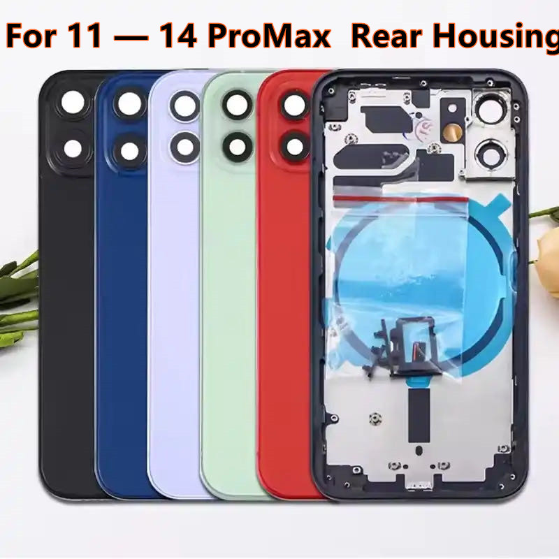 1PCS Housing Case Glass Chassis Apply to for IPhone 11 12 13 14 Pro Max 12MINI 13MINI Replacement Ba