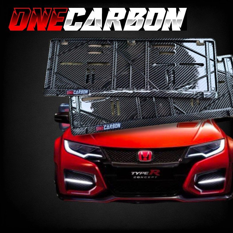DUDUKAN PLAT NOMOR MOBIL CARBON 1 SET DEPAN BELAKANG tempat plat nomor mobil carbon cover plat nomor