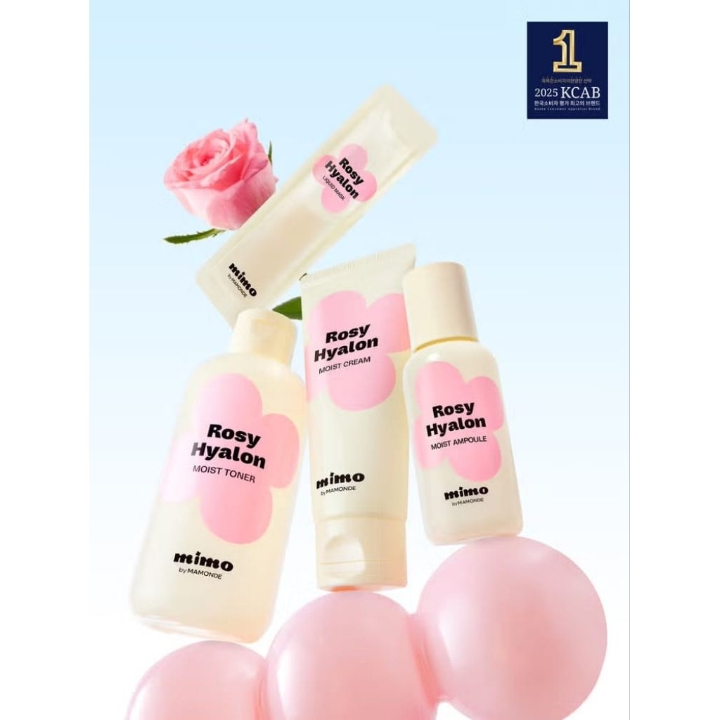 MAMONDE Mimo by Mamonde Rosy Hyalon Moisture Toner | Moisture Ampoule | Rosy Moisture Cream