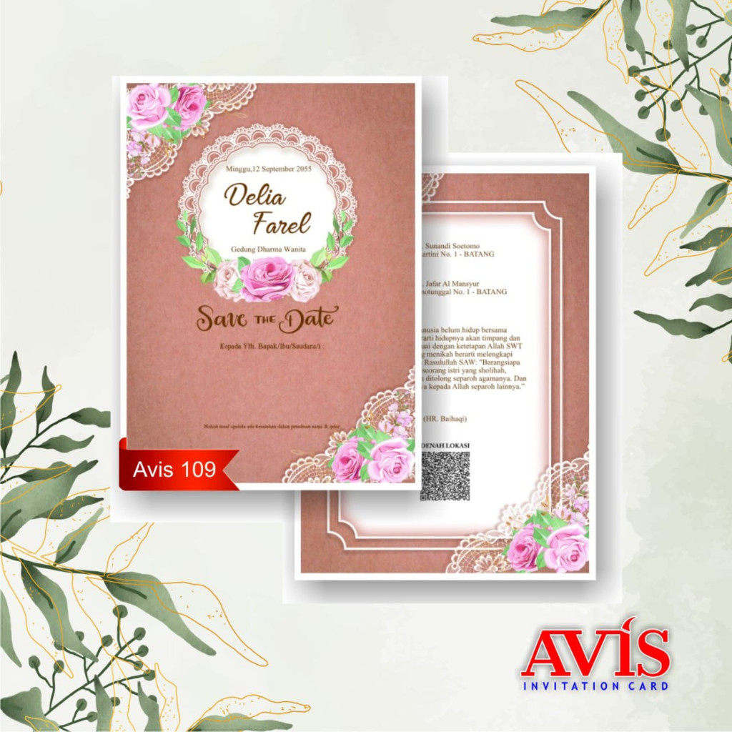 Blangko Undangan  Avis 109  Paper Wedding