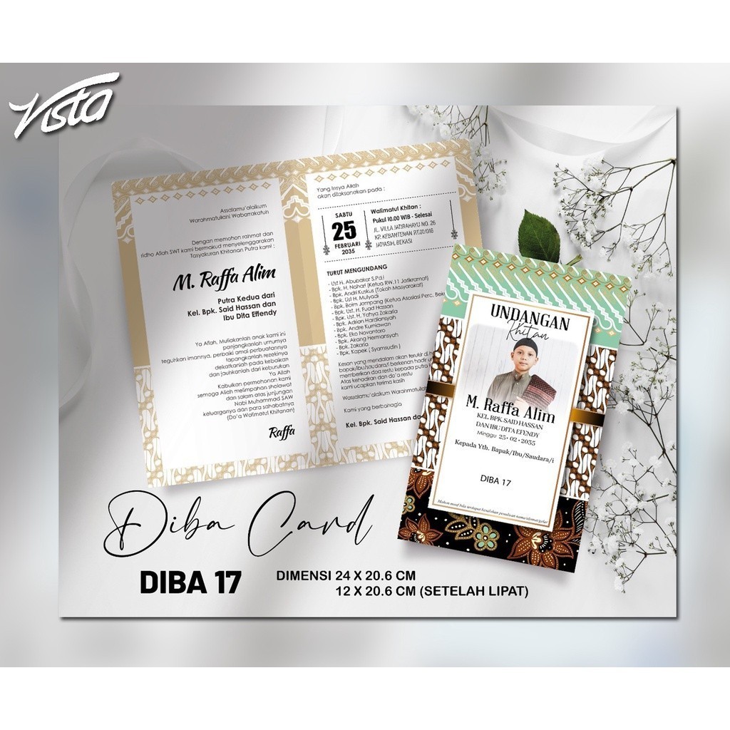 Blangko Undangan   Diba Card 17   Invitation