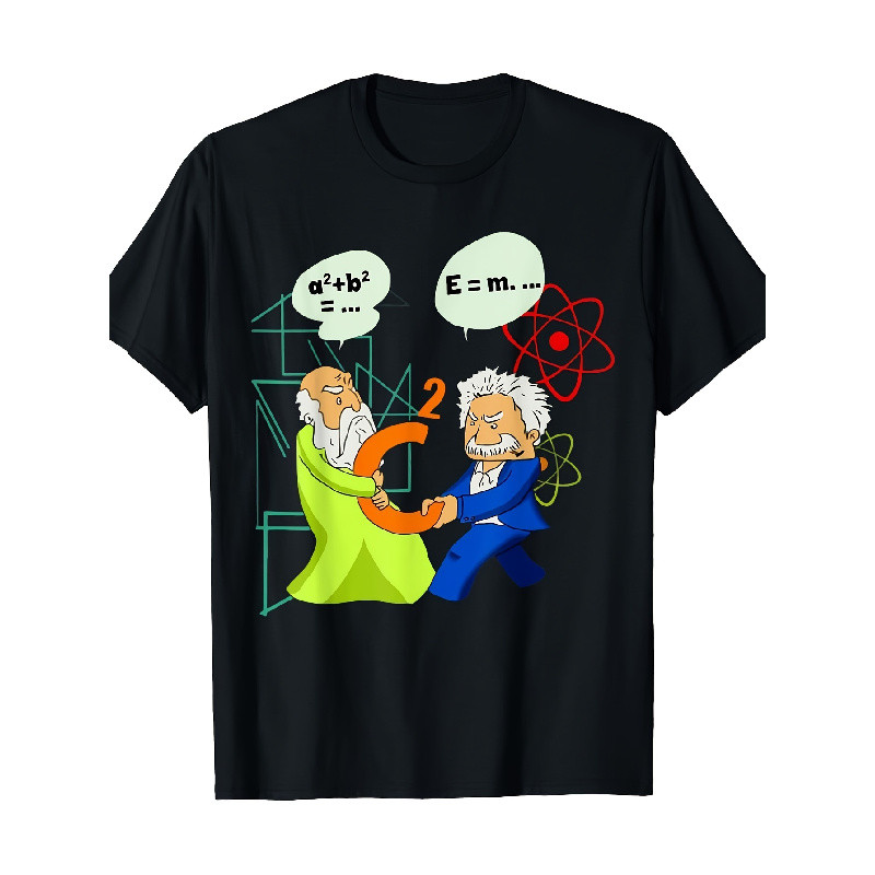 Kaos Unisex Lucu Bertema Sains - The Geek Chic Collection: Desain Humor Matematika & Fisika (E=mc², 