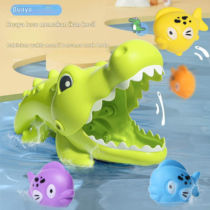 Kreatif Edukatif Novelty/Mainan Air Mandi Anak/Permainan Buaya Besar Makan Ikan Kecil