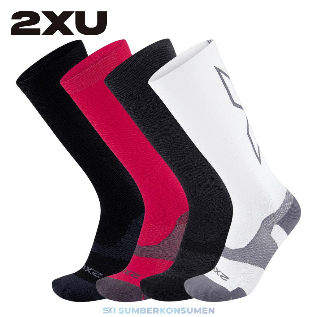 2XU Vectr Light Cushion Full Length Compression Socks / Running Sock Kaos Kaki Lari