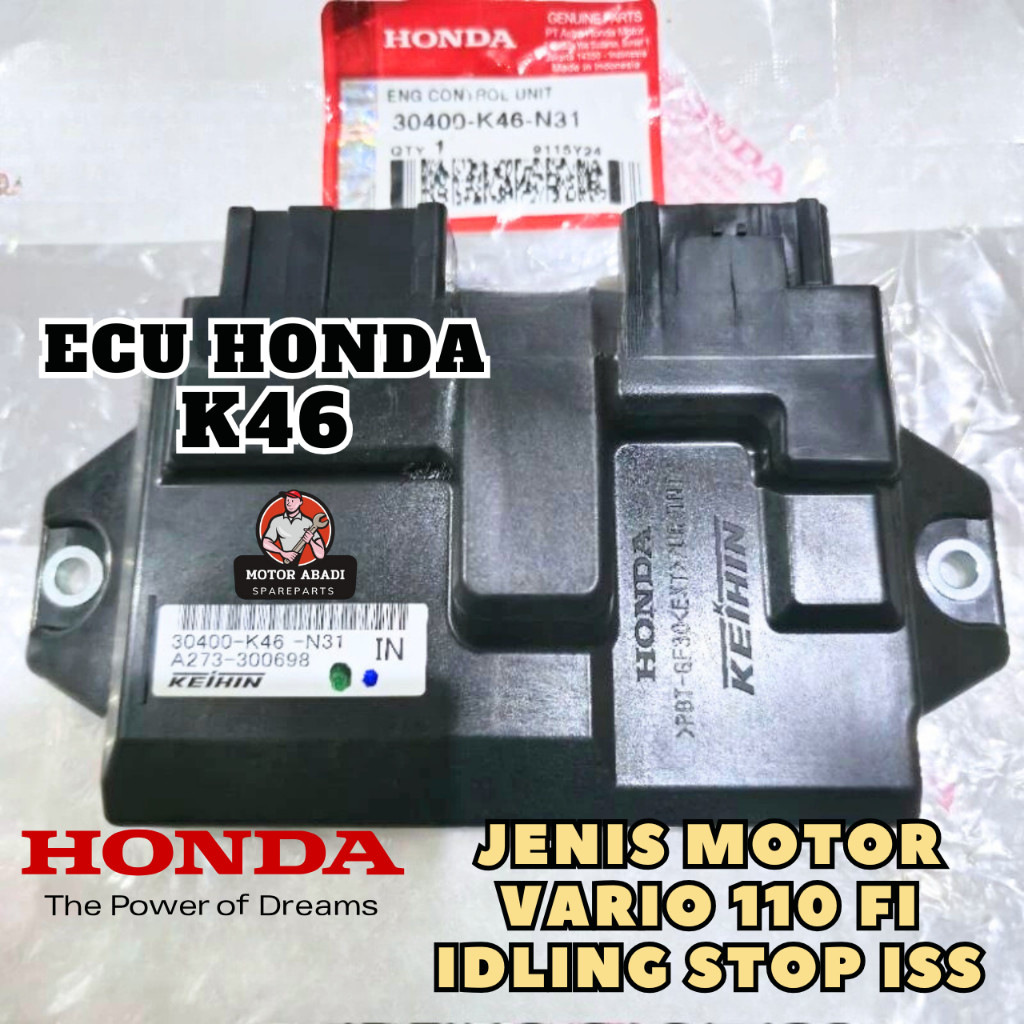 30400-K46-N31 ORIGINAL ECU ECCU ECM CDI Engine Control K46 Honda Vario 110 Fi Non ISS ISP Idlling St
