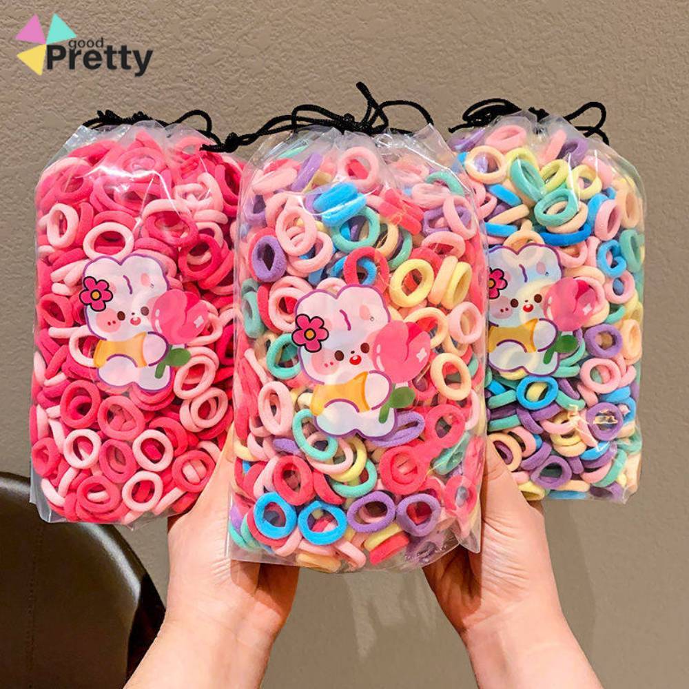 COD 100 PCS Ikat Rambut Anak Perempuan Korea Fashion Lucu Ikat Rambut Karet Gelang Aksesoris Rambut 