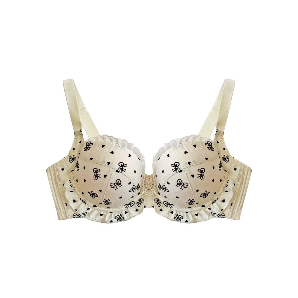 Pakaian dalam renda wanita ukuran besar, anti kendur, bra tanpa jahitan untuk payudara besar