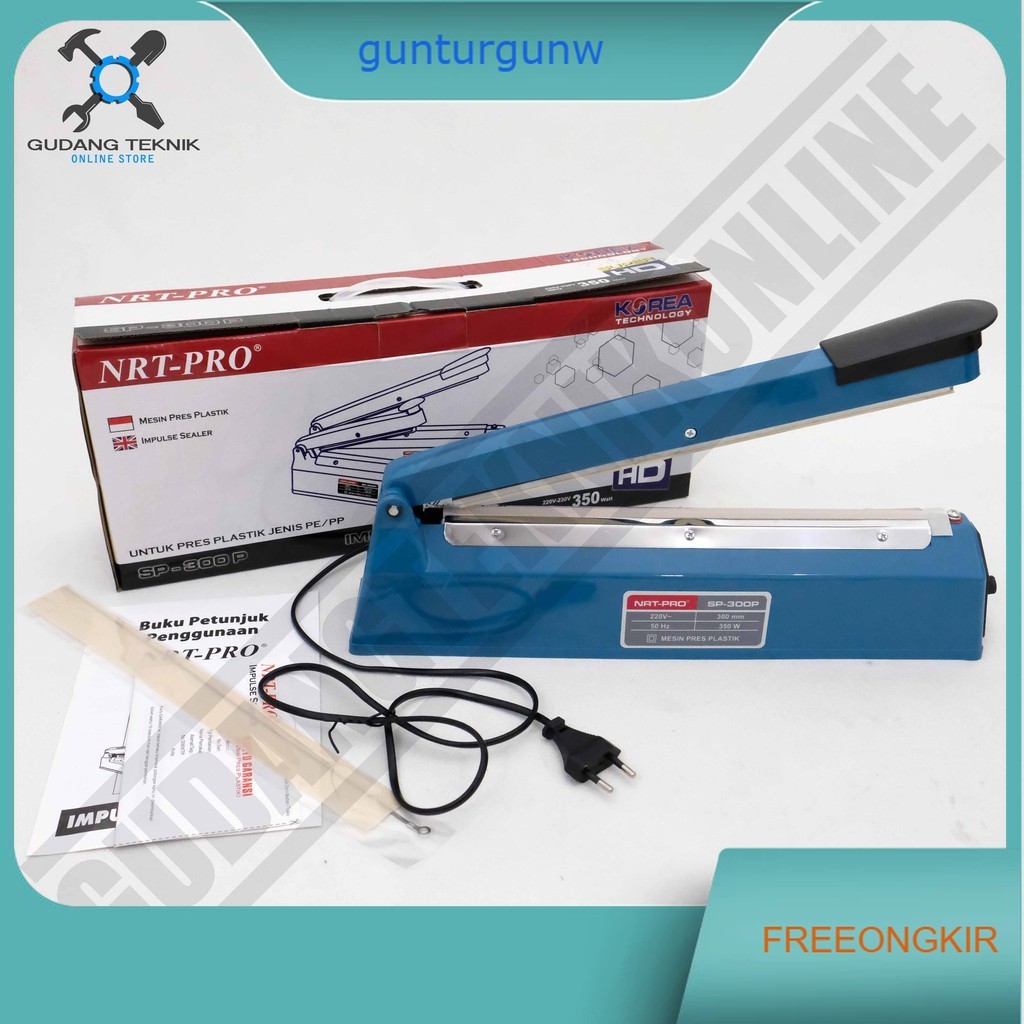 Mesin Press Plastik NRT SP300P BODY PLASTIK - Impulse Hand Sealer SP 300 - Alat Pres Segel Plastik N