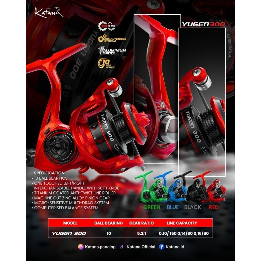 reel katana YUGEN 300 reel mini reel reel ultralight