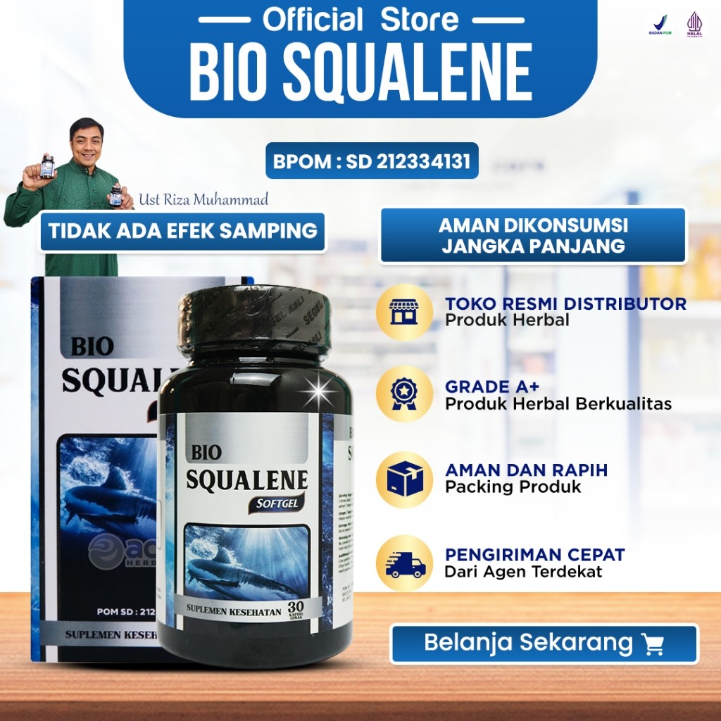 BIO SQUALENE ORIGINAL Minyak Ikan Anak Minyak Ikan Dewasa Minyak Ikan Omega 3 6 9 Bpom Halal Mui