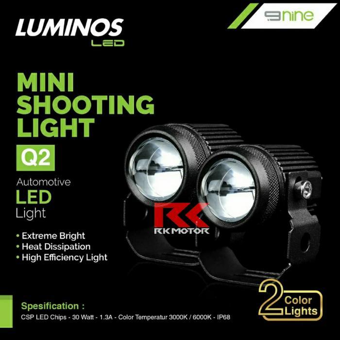 Luminos Led Q2 Lampu Mini Laser Gun D2 Dua Warna High Low Garansi
