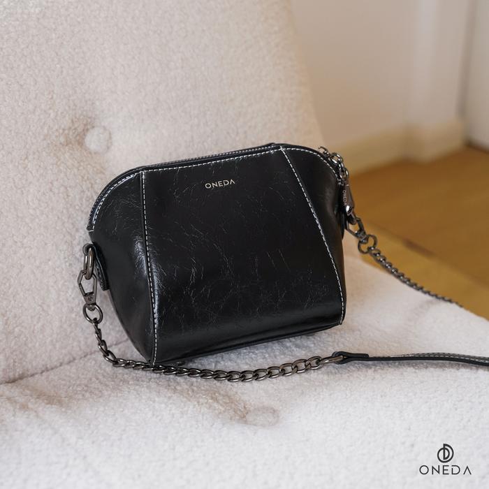 Oneda Cassie Tas Semi Rantai Bahu Selempang Wanita - Black