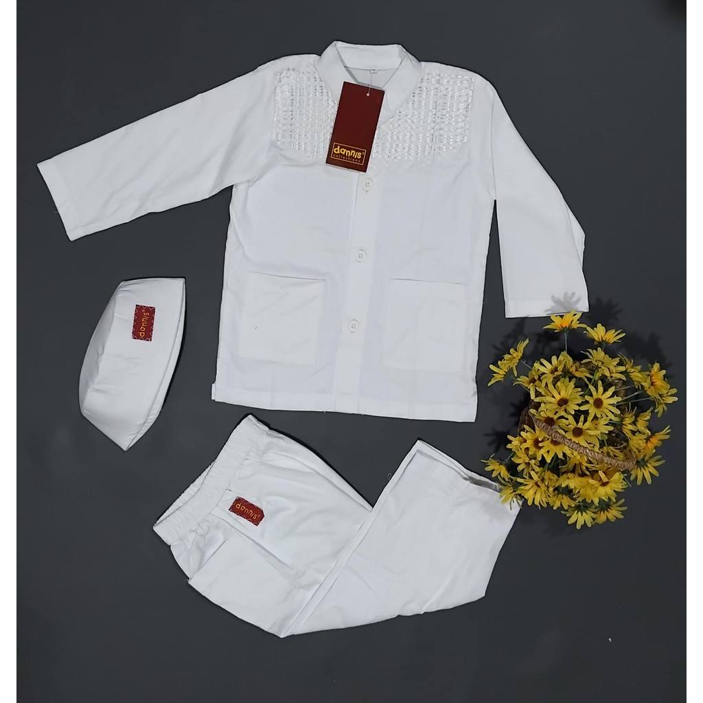 DANNIS KOKO ANAK PUTIH PROMO (SETELAN KOKO ANAK)