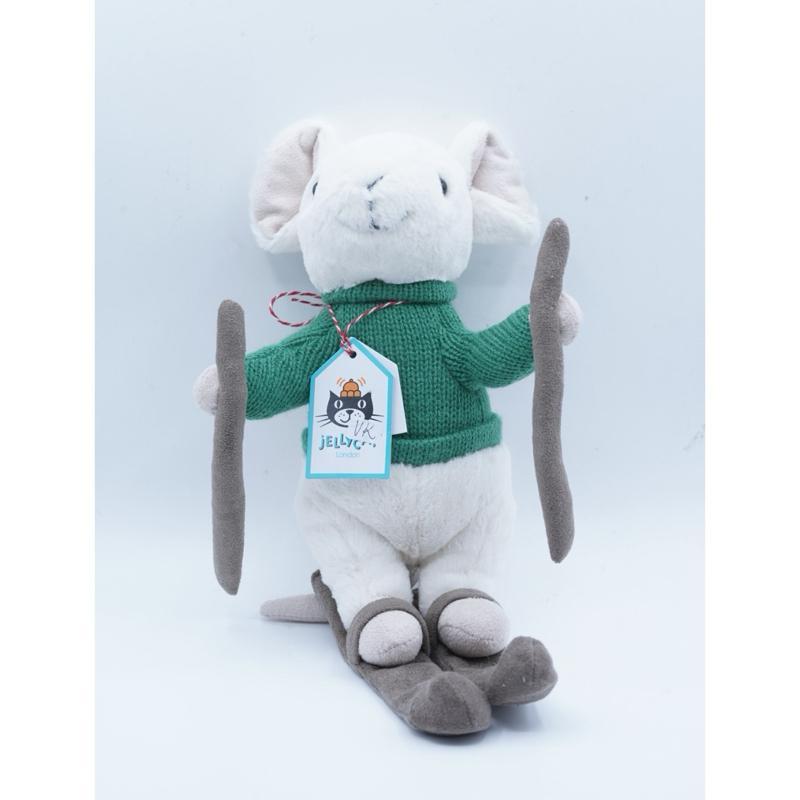 Boneka Jellycat London Merry Mouse Skiing Doll Plush Plushie Dolls Boneka Monkey Boneka Peri Koleksi