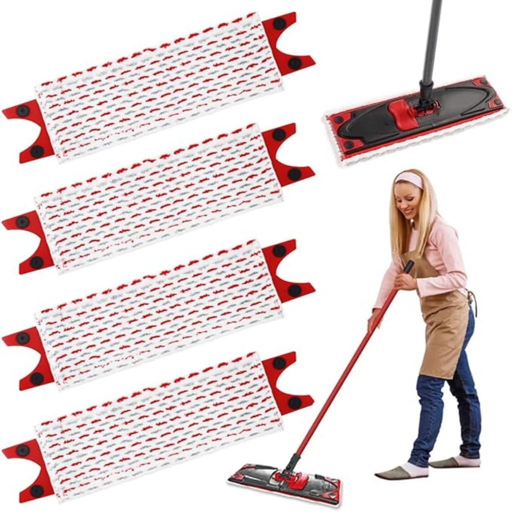 Microfiber Floor Mop Pads for Vileda 1-2 Spray, Ultramax/UltraMax Plus/Easy Wring UltraMax Mop, Flat